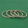 Kundan Delicate Bangles With Mehndi Plating