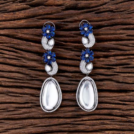 Kundan Classic Earring With Black Plating