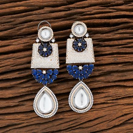 Kundan Classic Earring With Black Plating