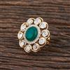 Kundan Classic Ring With Rose Gold Plating