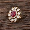 Kundan Classic Ring With Rose Gold Plating