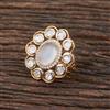 Kundan Classic Ring With Rose Gold Plating