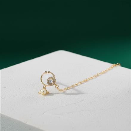 Kundan Hoops Nose Ring With Gold Plating