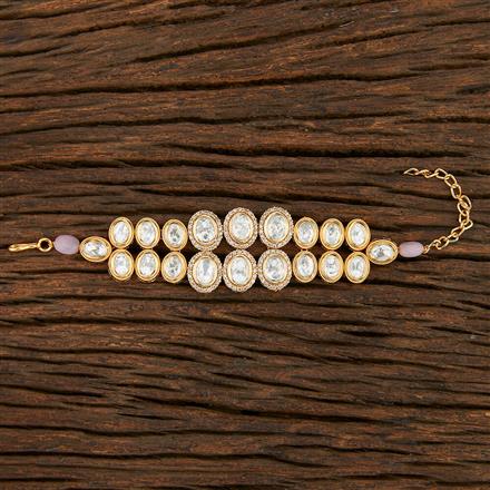 Kundan Classic Bracelet With Gold Plating