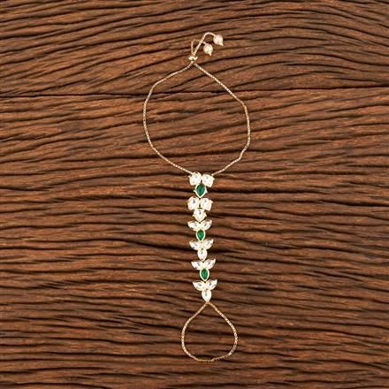 Kundan Adjustable Hath Pan With Gold Plating