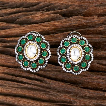 Kundan Tops With Black Plating