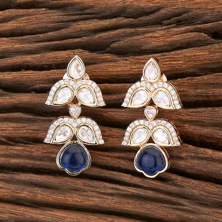 Kundan Short Earring With Gold Plating