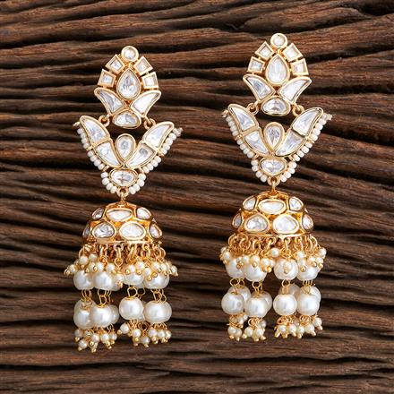 Kundan Classic Jhumki With Gold Plating