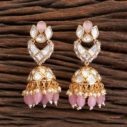 Kundan Classic Jhumki With Gold Plating