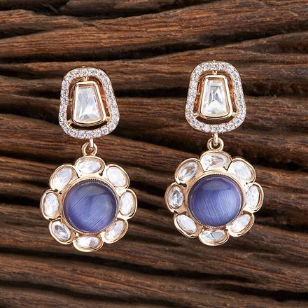 Kundan Short Earring With Gold Plating