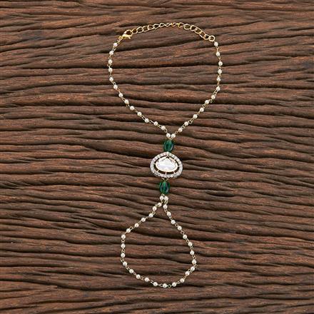 Kundan Moti Hath Pan With Gold Plating