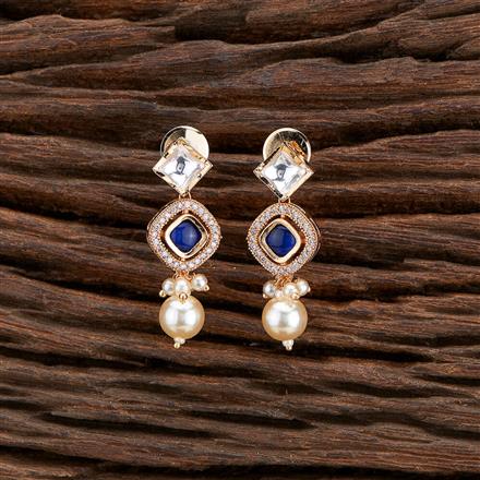 Kundan Short Earring With Gold Plating