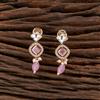 Kundan Short Earring With Gold Plating