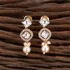 Kundan Short Earring With Gold Plating