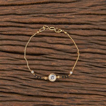 Kundan Hand Mangalsutra Bracelet With 2 Tone Plating