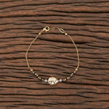 Kundan Hand Mangalsutra Bracelet With 2 Tone Plating