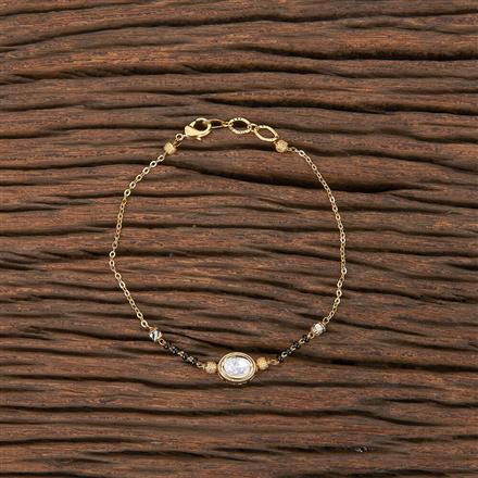 Kundan Hand Mangalsutra Bracelet With 2 Tone Plating