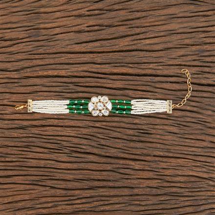 Kundan Classic Bracelet With Gold Plating