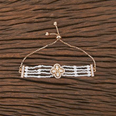 Kundan Adjustable Bracelet With Gold Plating