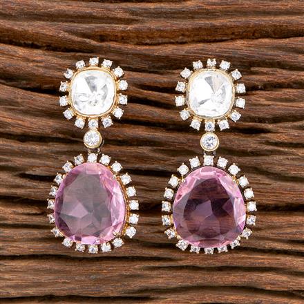 Kundan Classic Earring With Black Plating