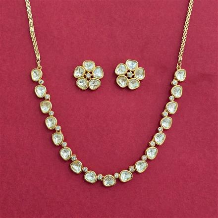 Kundan Delicate Necklace With Gold Plating