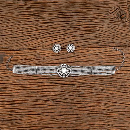 Kundan Choker Necklace With Black Plating