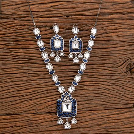 Kundan Classic Necklace With Black Plating