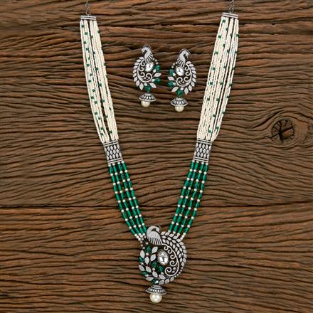 Kundan Bandhai Necklace With Black Plating