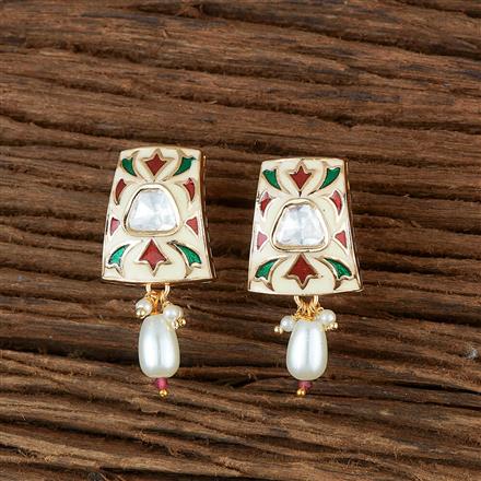 Kundan Pearl Earring With Gold Plating