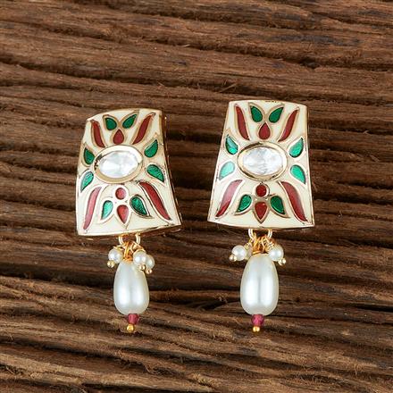 Kundan Pearl Earring With Gold Plating