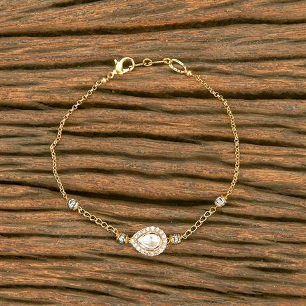 Kundan Hand Mangalsutra Bracelet With 2 Tone Plating