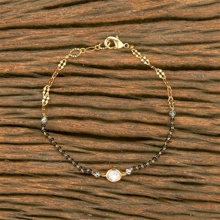 Kundan Hand Mangalsutra Bracelet With 2 Tone Plating