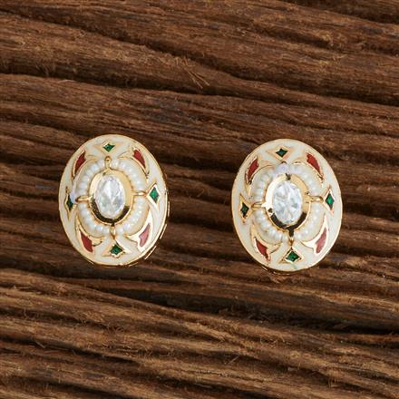 Kundan Pearl Earring With Gold Plating