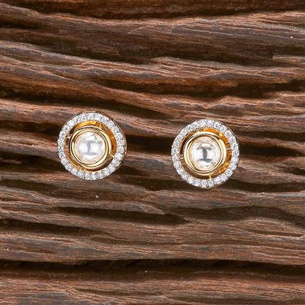 Kundan Delicate Tops With 2 Tone Rhodium Plating