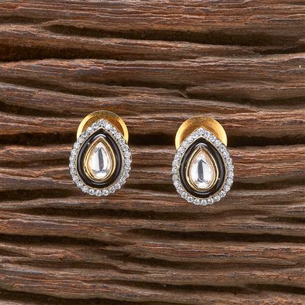 Kundan Delicate Tops With 2 Tone Rhodium Plating