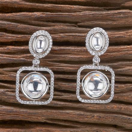 Kundan Short Earring With Gold Rhodium Plating