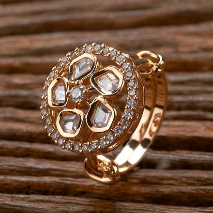 Kundan Classic Ring With Gold Plating