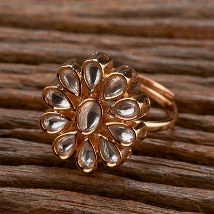 Kundan Classic Ring With Gold Plating