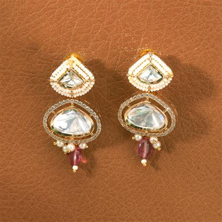Kundan Classic Earring With Gold Plating