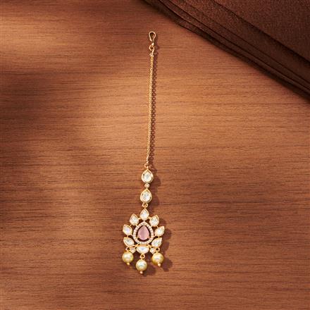 Kundan Pearl Tikka With Gold Plating