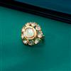 Kundan Classic Ring With Gold Plating