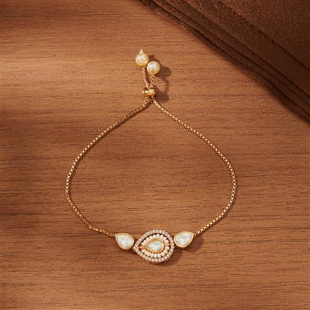 Kundan Classic Bracelet With Gold Plating