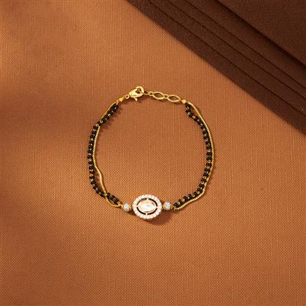 Kundan Hand Mangalsutra Bracelet With 2 Tone Plating