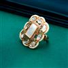 Kundan Adjustable Ring With Gold Plating