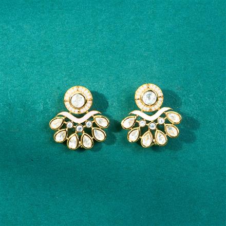 Kundan Delicate Earring With Gold Plating