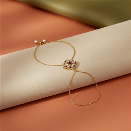 Kundan Classic Hath Pan With Mehndi Plating