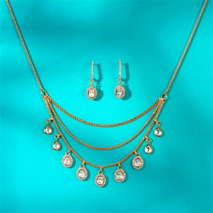 Kundan Classic Necklace With Gold Rhodium Plating