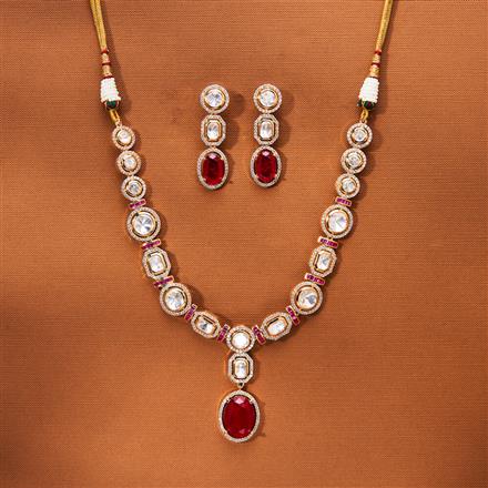 Kundan Classic Necklace Set With Gold Plating