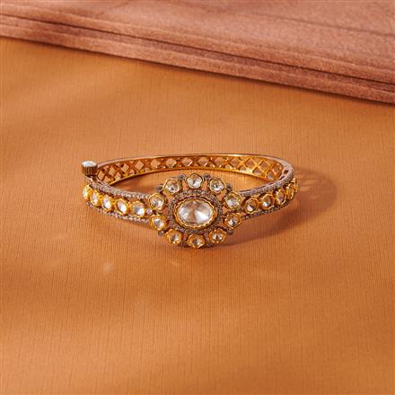 Kundan Classic Kada With Gold Plating
