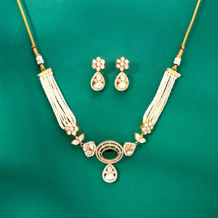 Kundan Classic Necklace Set With Gold Plating